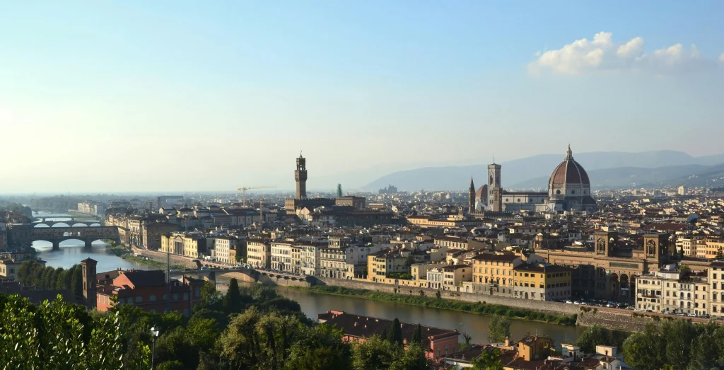 Vue panoramique d'Italie avec un temps ensoleillé