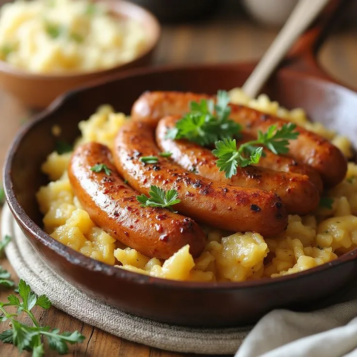 Saucisses bratwurst grillées accompagnées de moutarde, typiques des fêtes et marchés en Allemagne