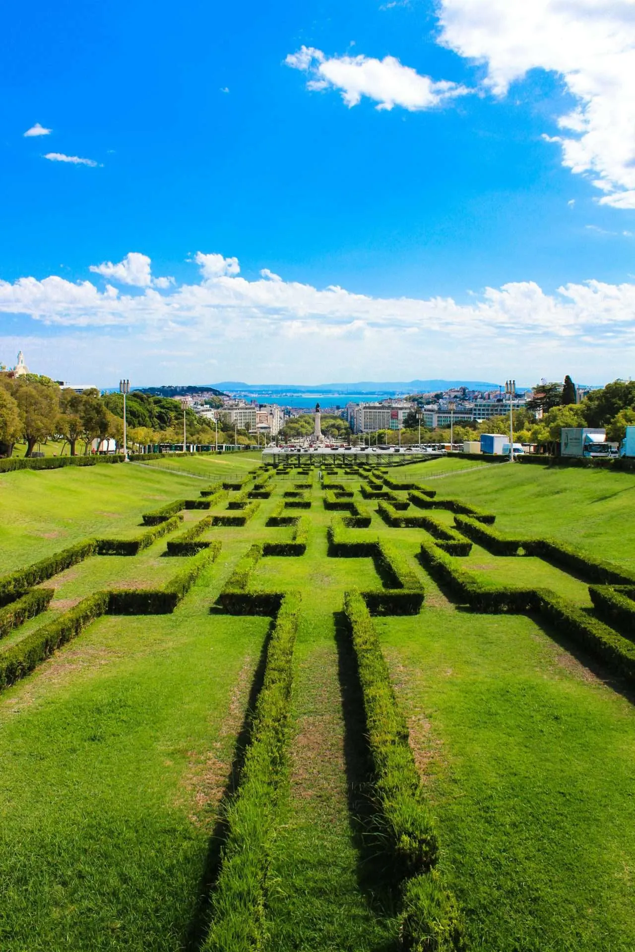 What to do in Lisbon? Relax in Eduardo VII Park, a green oasis with scenic views, lush gardens, and a peaceful retreat from the city's hustle and bustle.