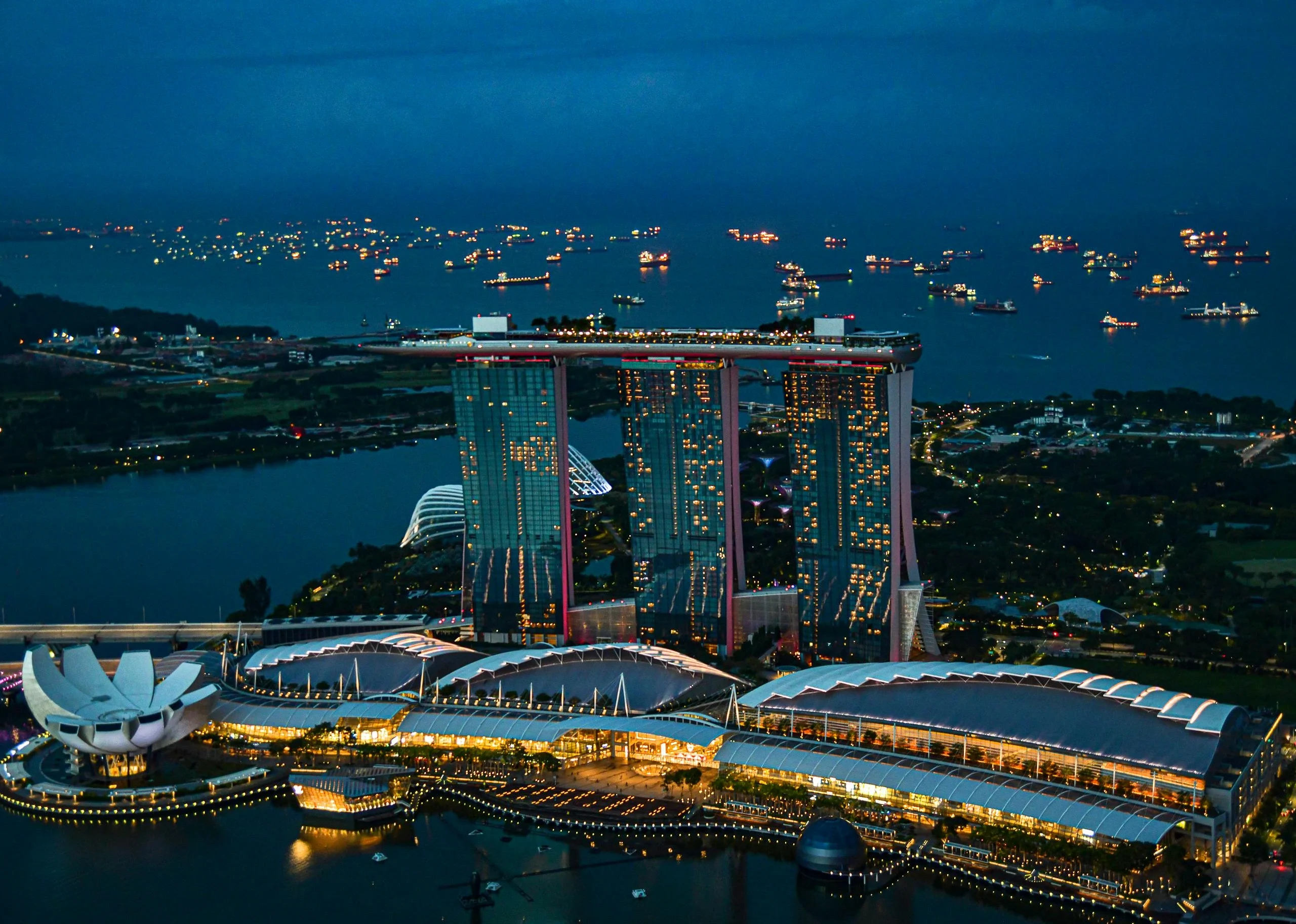 Cost of living in Singapore includes luxury living at Marina Bay Sands, reflecting the city's high-end lifestyle and vibrant waterfront.
