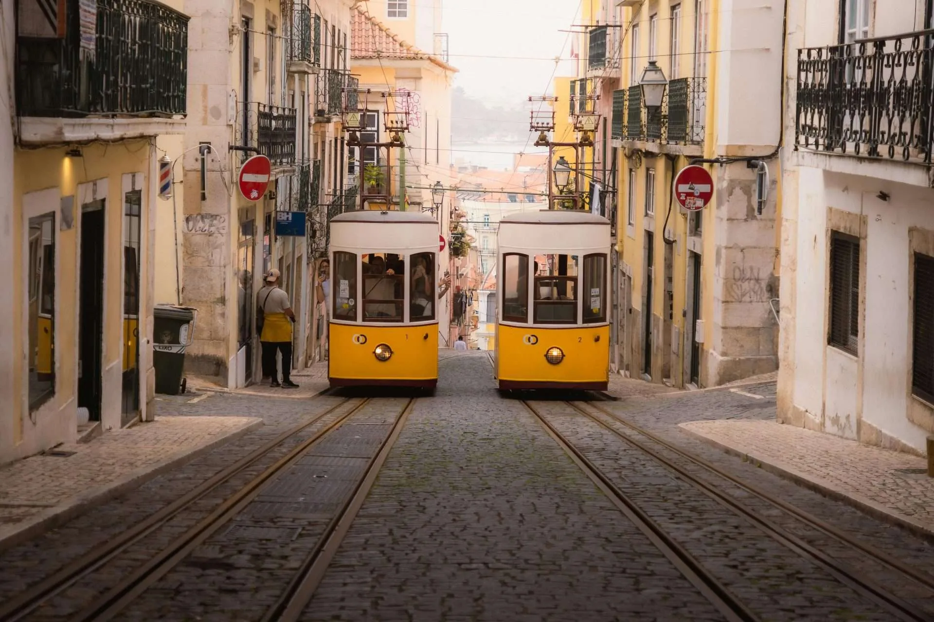 What to do in Lisbon? Ride the iconic Tram 28 through historic neighbourhoods like Alfama and Baixa for a charming and scenic Lisbon experience.