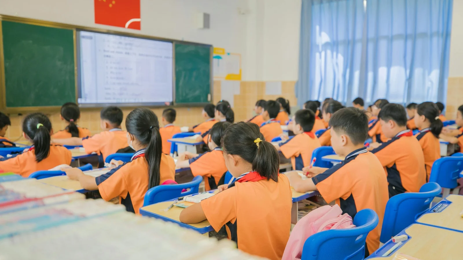 écoles en Chine- Des enfants chinois dans une classe-expatis
