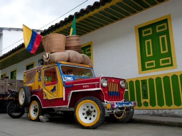 Voiture colorée colombienne - louer une voiture en Colombie