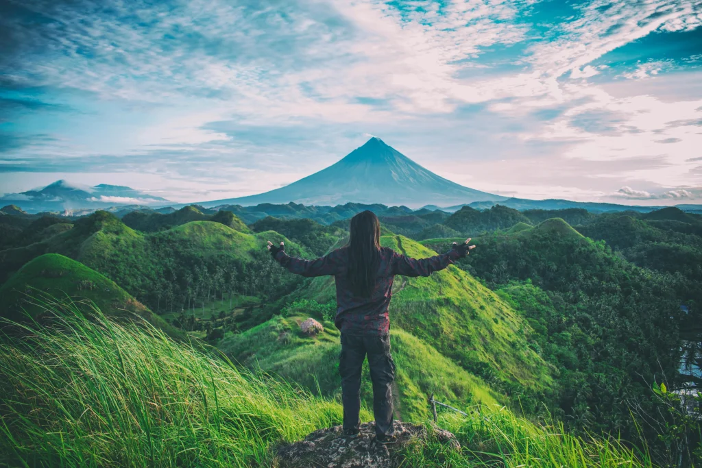 View on Camalig's mountains in Bicol islands, Philippines
