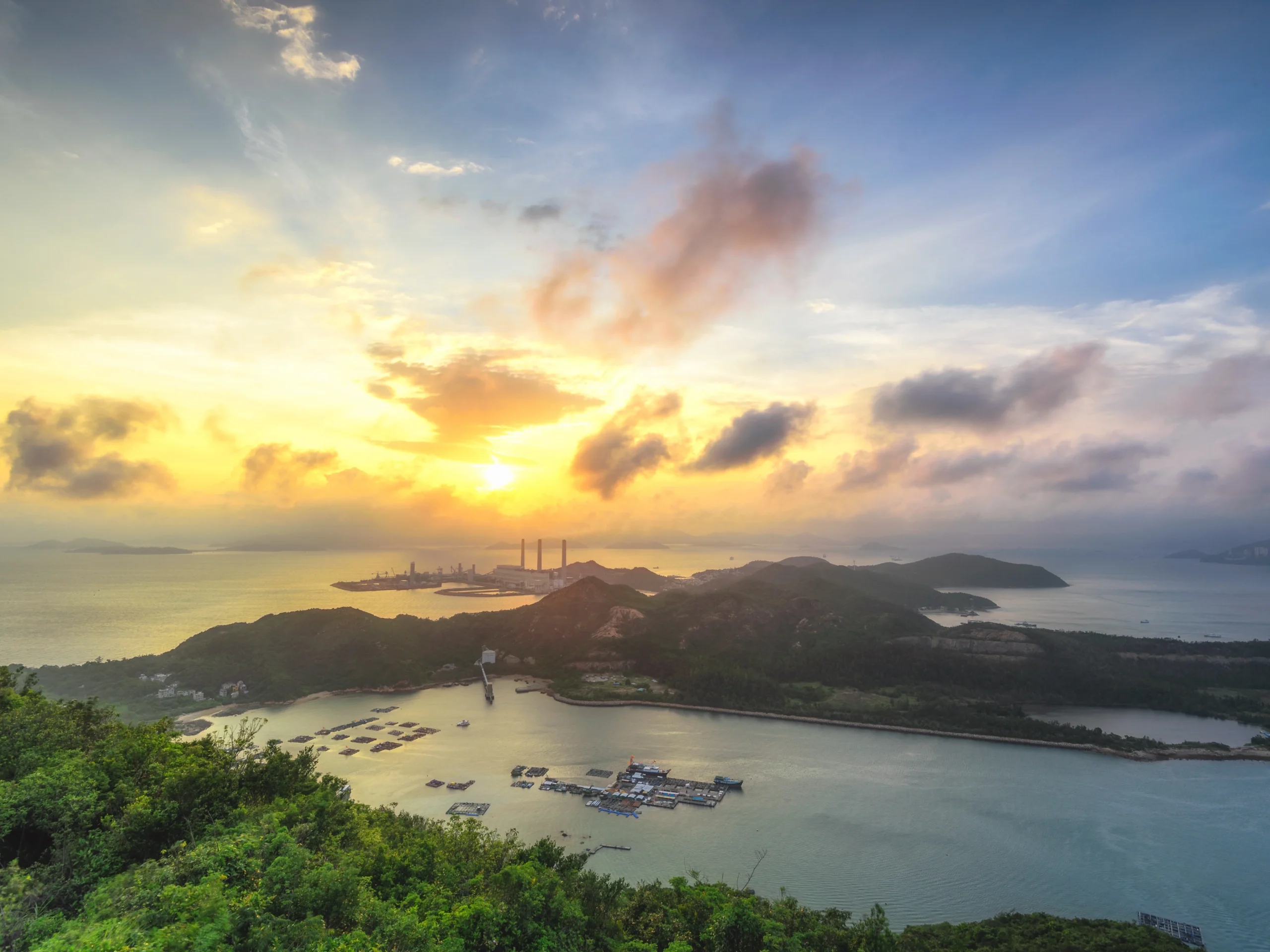 Philippine landscape at sunset.