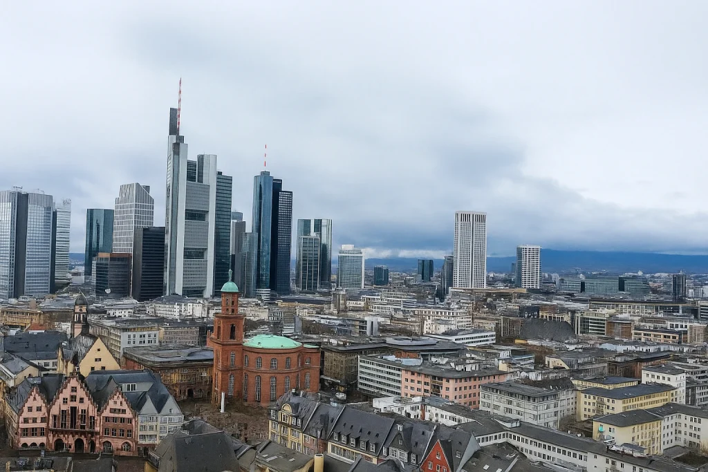 Skyline de Francfort, l’une des villes les plus chères.