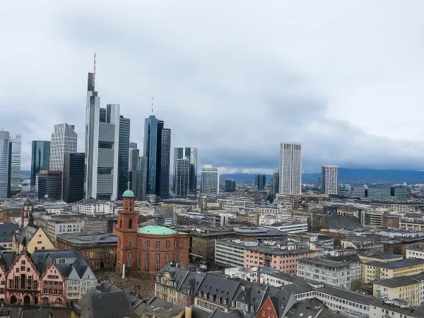 Frankfurt skyline, one of the most expensive cities.